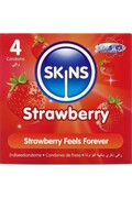 Pack di 4 Preservativi Skins al Gusto Fragola - Sensazione Naturale e Sicurezza