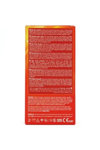 Skins Ultra Thin 8-Pack: Condom Ultra Sottili per Massima Intimità | +33% vs Leader