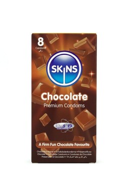 Skins Condom al Cioccolato - Pacchetto da 8 | Protezione Premium con Sapore