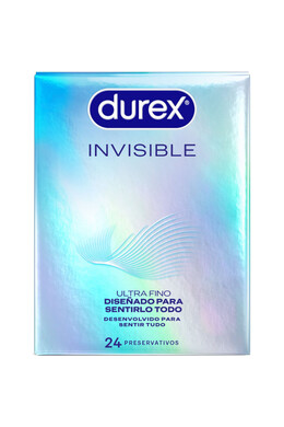 Durex Invisible Ultra Thin Condoms - Maximize Sensations with Maximum Protection, 24 Condoms