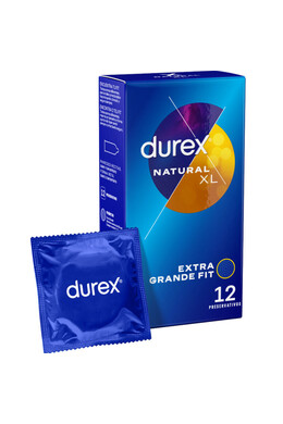 Durex Natural XL - Extra Large Condoms for Maximum Comfort | Durex