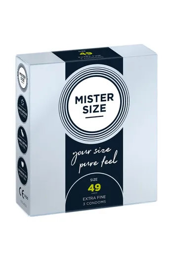 MISTER SIZE 49 - Preservativo Ultra Sottile per Sensibilità Massima | Taglia 49mm