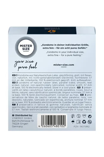 MISTER SIZE 57: Custom-Fit Condom for Ultimate Comfort and Safety