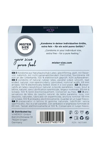 MISTER SIZE 69: Custom-Fit Condom for Heavy Penis | Natural Experience