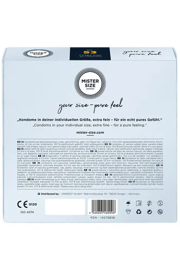 MISTER SIZE 53: Ultra-Thin Condoms with Perfect Fit | Intense Sensations