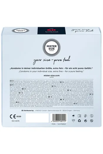 MISTER SIZE 60: Custom-fit condoms for maximum comfort and safety