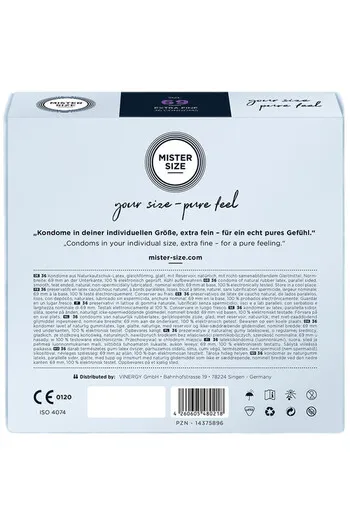 MISTER SIZE 69: Preservativo su misura per pene pesante - Esperienza sessuale intensa