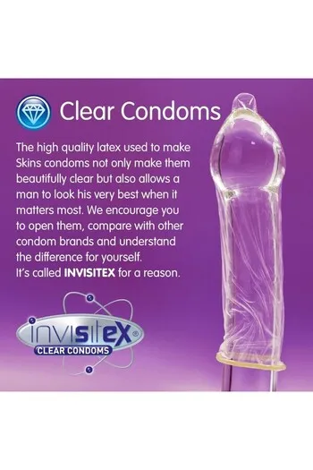 Skins Extra Large 4-Pack: XL Condoms for Maximum Comfort and Safety