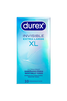 Durex Invisible XL Condoms | Ultra Thin for Maximum Sensation | 10 Condoms