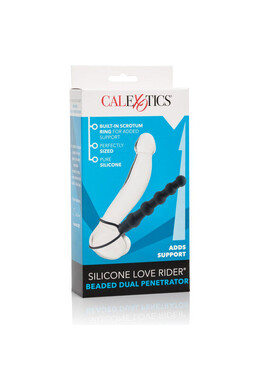 CALEXOTICS - DOPPIO PENETRATORE CON PERLINE NERO