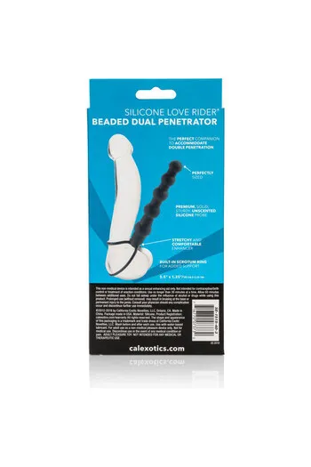 CALEXOTICS - DOPPIO PENETRATORE CON PERLINE NERO