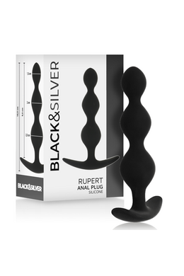 Black&Silver Rupert Anal Beads for Beginners and Experts