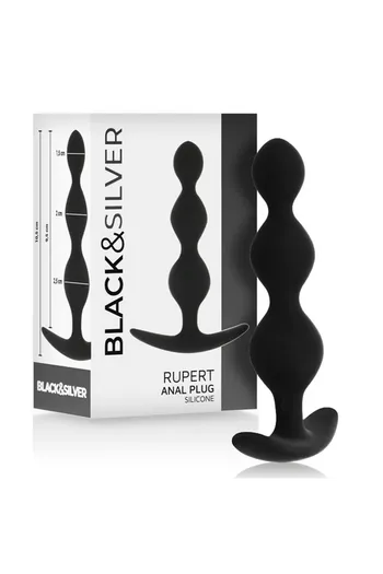 Black&Silver Rupert Anal Beads for Beginners and Experts