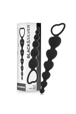 Black&Silver Milan Beads Anal Beads for Beginners