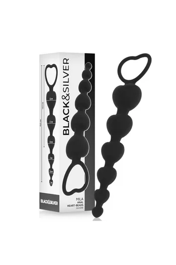 Black&Silver Milan Beads Anal Beads for Beginners