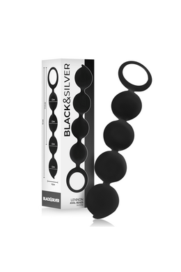 Black&Silver Lennon Anal Beads for Beginners and Experts