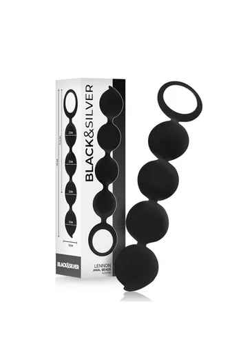 Black&Silver Lennon Anal Beads for Beginners and Experts