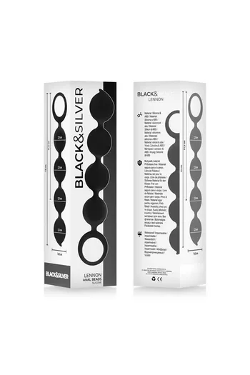 Black&Silver Lennon Anal Beads for Beginners and Experts