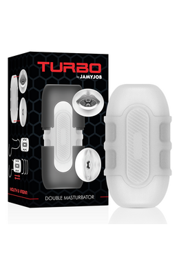 Turbo di Jamyjob: Masturbatore Maschile Doppio con Vagina e Bocca