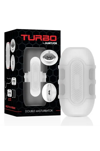 Turbo di Jamyjob: Masturbatore Maschile Doppio con Vagina e Bocca
