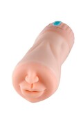 Mouth-shaped masturbator with suction and vibration