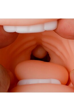 Mouth-shaped masturbator with suction and vibration