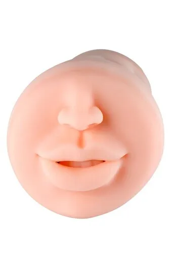 Mouth-shaped masturbator with suction and vibration