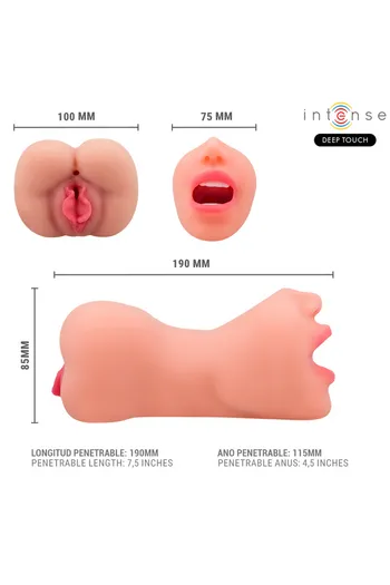 Riley Masturbatore Doppia Bocca e Vagina Intense - Esperienza Iperrealistica