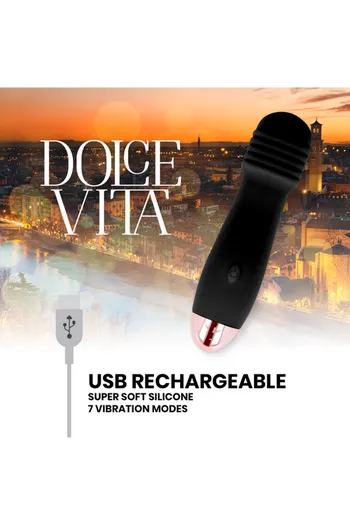 Dolce Vita Rechargeable Vibrators: Hypoallergenic Silicone & 7 Modes