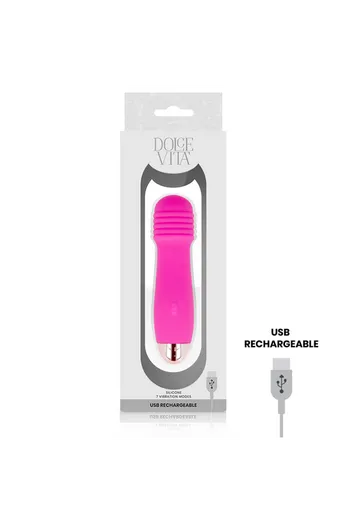 Dolce Vita Rechargeable Vibrators: Hypoallergenic Silicone & 7 Vibration Modes