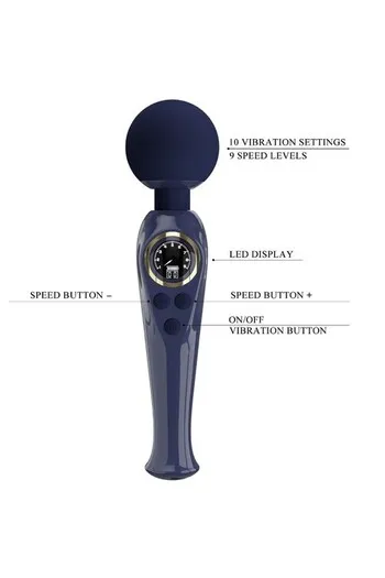 Powerful Vibrating Wand with 10 Modes & 9 Speed Levels | Rechargeable Sex Toy