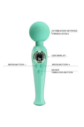 Powerful Vibrating Wand: 10 Modes, 9 Speeds, Rechargeable | Intense Pleasure