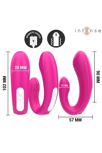 Stimolatore e Vibratore Janet INTENSE - Doppia Stimolazione Clitoridea e Vaginale
