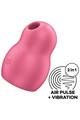 Dual pulse air vibrator for on-the-go pleasure
