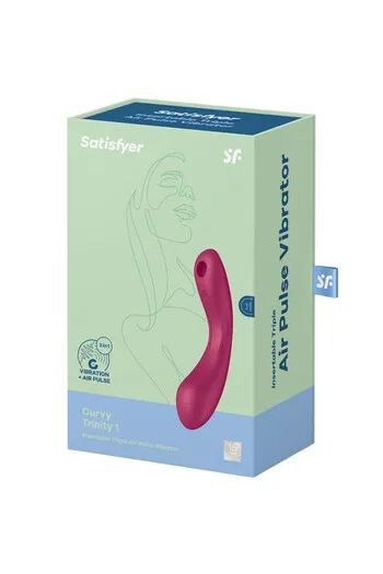 Curvy Trinity 1: 3-in-1 Air Pulse Clitoral Stimulator & G-Spot Vibrator