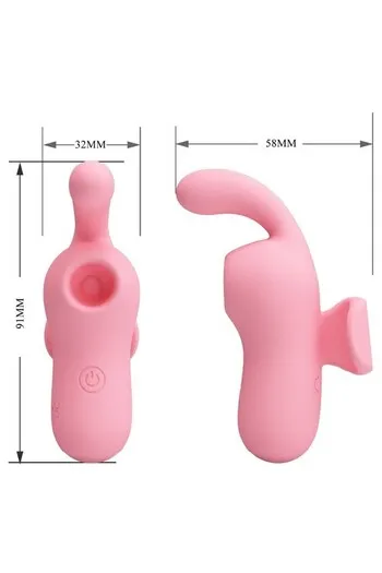 Vibro Dito Pretty Love: 10 Funzioni Vibrazione + 10 Suzione | Massimo Piacere