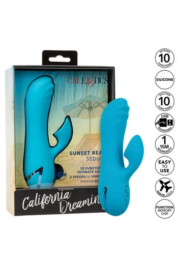 California Dreaming Sunset Beach Seducer: Stimolatore Duale con Suzione Clitoridea