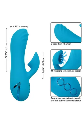 California Dreaming Sunset Beach Seducer: Dual Stimulator with Clitoral Suction