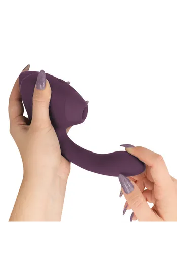 WOMANIZER - DUO NEXT STIMOLATORE DOPPIO CLITORIDEO E PUNTO G VIOLA SCURO