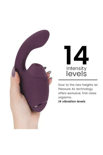 WOMANIZER - DUO NEXT STIMOLATORE DOPPIO CLITORIDEO E PUNTO G VIOLA SCURO