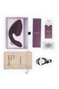 WOMANIZER - DUO NEXT STIMOLATORE DOPPIO CLITORIDEO E PUNTO G VIOLA SCURO