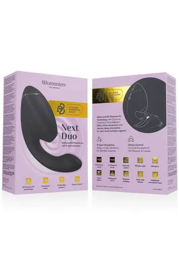 Dual clitoral and G-spot stimulator with 3D Pleasure Air technology