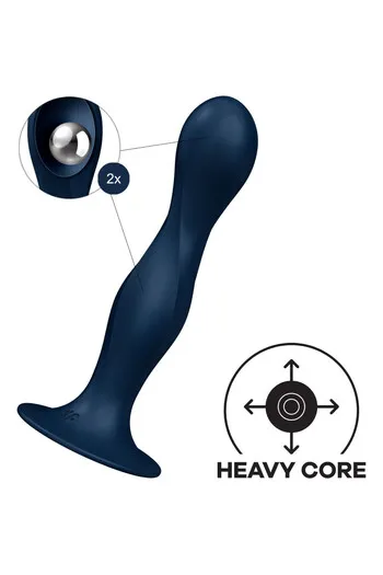 Double Ball-R Silicone Dildo Garnet