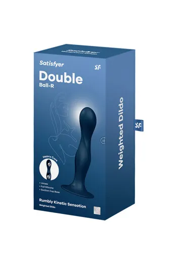 Double Ball-R Silicone Dildo Garnet