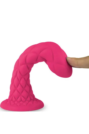 Dreamy Fantasy Dildo in Thermoreactive Liquid Silicone Violet 18.5 cm