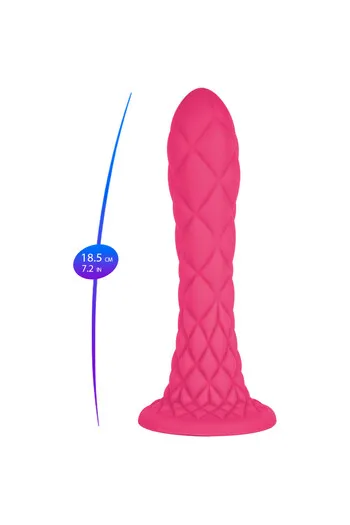 Dreamy Fantasy Dildo in Thermoreactive Liquid Silicone Violet 18.5 cm