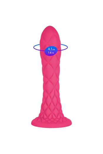 Dreamy Fantasy Dildo in Thermoreactive Liquid Silicone Violet 18.5 cm