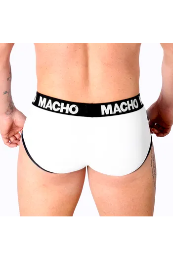 Macho White Briefs - Classic Men' Underwear with Lift and Maximum Comfort