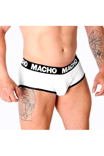 Macho White Briefs - Classic Men' Underwear with Lift and Maximum Comfort