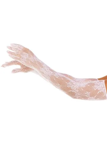 Seamless Floral Net Opera Gloves - Elegance & Glamour | Leg Avenue